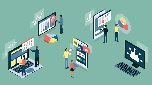 IT和通信信息图表视频素材画面1