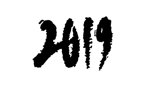 动画手绘书法2019黑对白视频素材画面1