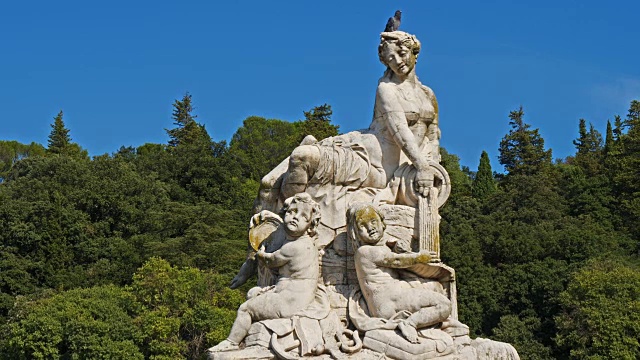 Jardins de la方丹,Nîmes, Gard Occitanie法国视频素材