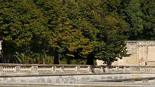 Jardins de la方丹,Nîmes, Gard Occitanie法国视频素材