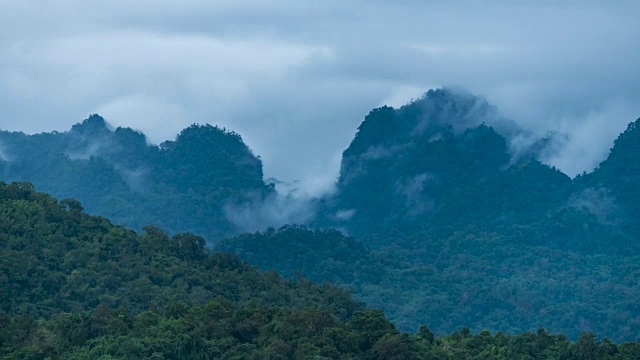 4k时间的层峦叠嶂，自然景观景观视频素材