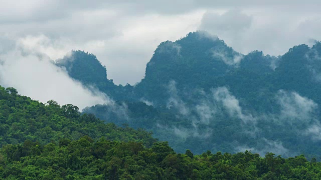 4k时间的层峦叠嶂，自然景观景观视频素材