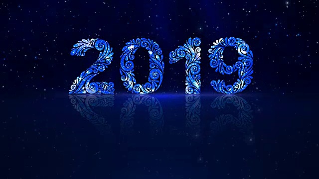 2019年新年快乐画图案视频素材画面4