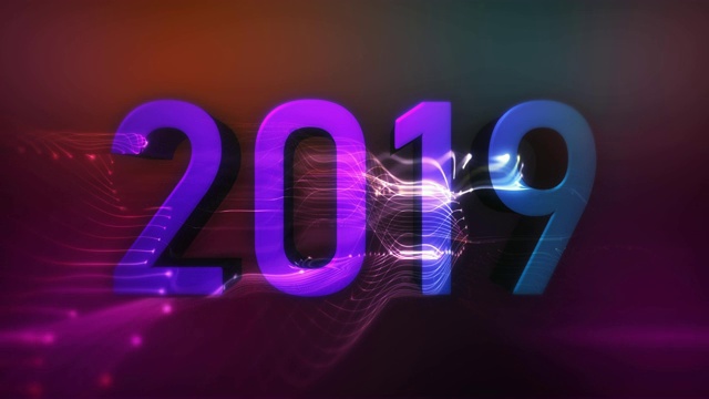 2019快乐创意新年可循环背景视频素材画面4