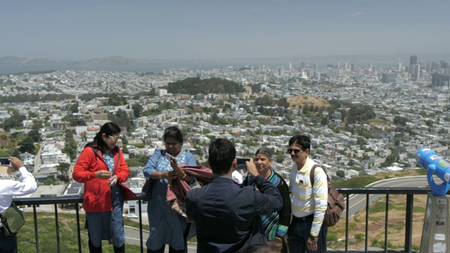 从旧金山双峰的观点，旧金山，加利福尼亚，美国，北美视频素材