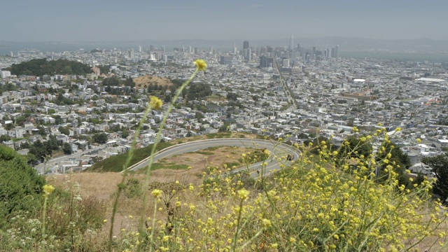 从旧金山双峰的观点，旧金山，加利福尼亚，美国，北美视频素材