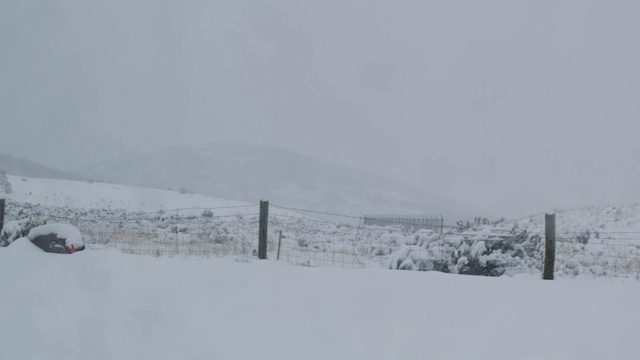 从汽车上看到暴风雪视频素材