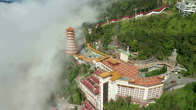 云顶高原金瑞洞寺鸟瞰图视频素材