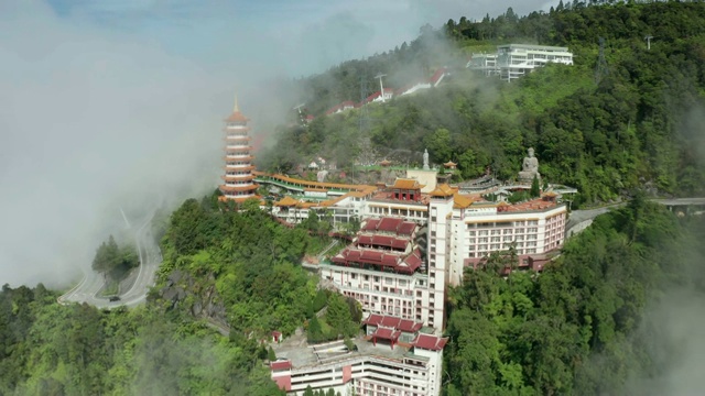 云顶高原金瑞洞寺鸟瞰图视频素材