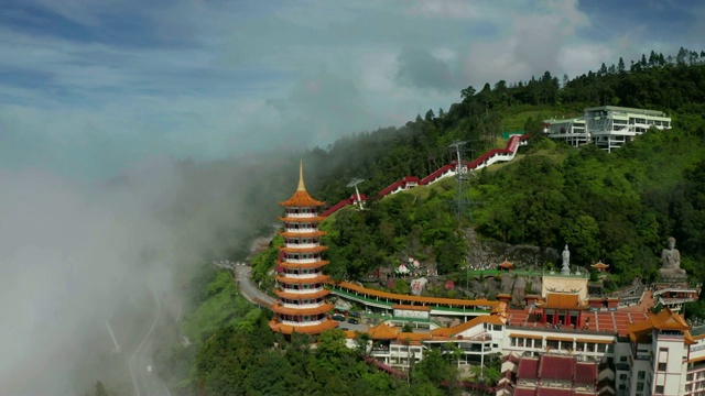 云顶高原金瑞洞寺鸟瞰图视频素材