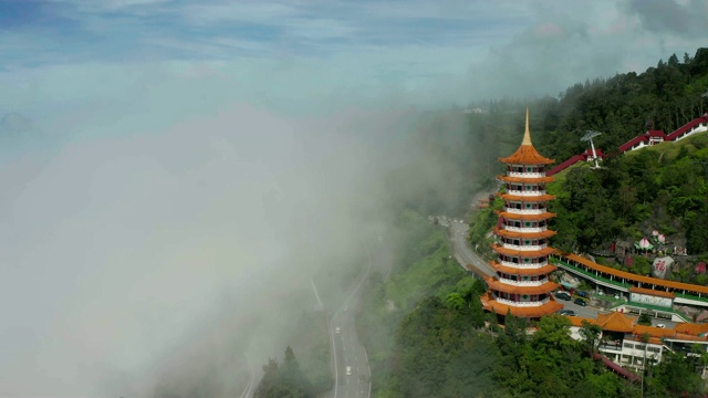 云顶高原金瑞洞寺鸟瞰图视频素材