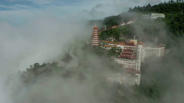 云顶高原金瑞洞寺鸟瞰图视频素材