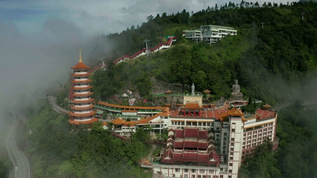 云顶高原金瑞洞寺鸟瞰图视频素材