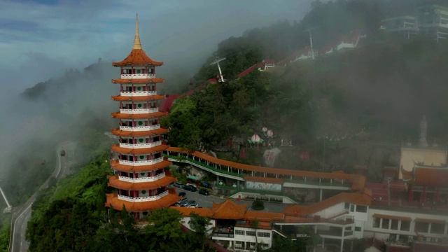 云顶高原金瑞洞寺鸟瞰图视频素材