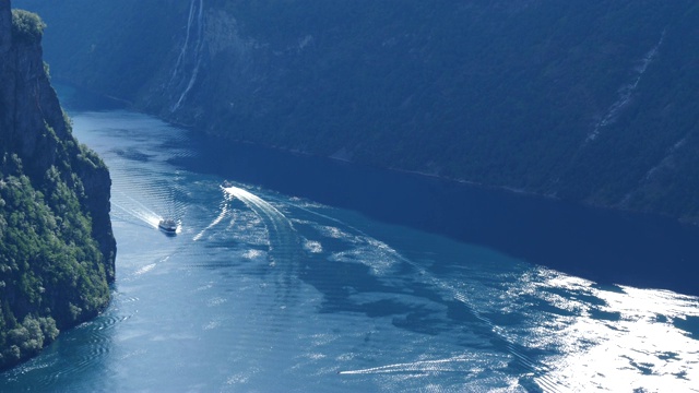 挪威盖兰格峡湾视频素材