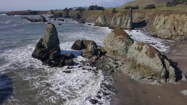 崎岖的索诺玛加州海岸-兴趣点视频下载