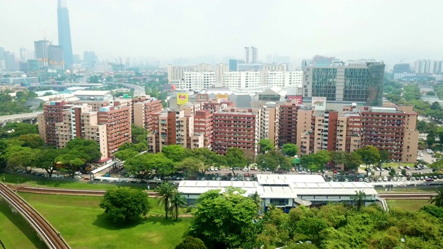 马来西亚吉隆坡住宅区鸟瞰图视频素材