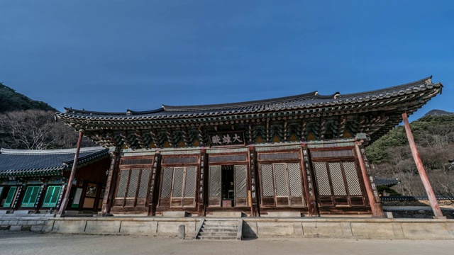 韩国全罗南道古里根市的槐树寺大殿(国家文化遗产)视频素材