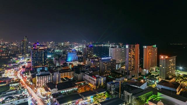 2019年3月24日:泰国芭堤雅市春武里，TimeLapse View Point 21号航站楼29楼视频下载