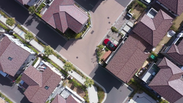 住宅区鸟瞰图视频素材画面4