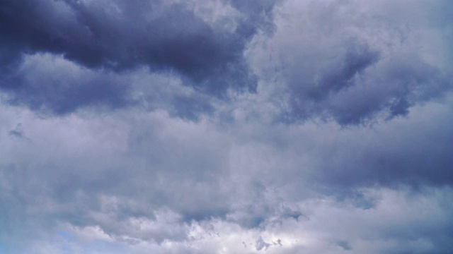 难以置信的巨大雷雨云在天空中快速飞行视频素材