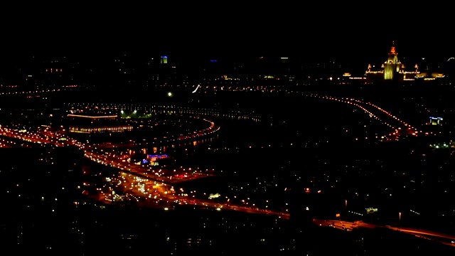 莫斯科夜景视频素材画面2