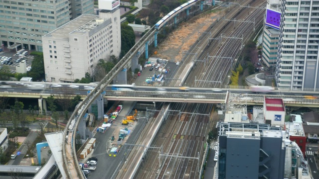 延时:东京城市景观鸟瞰图视频素材