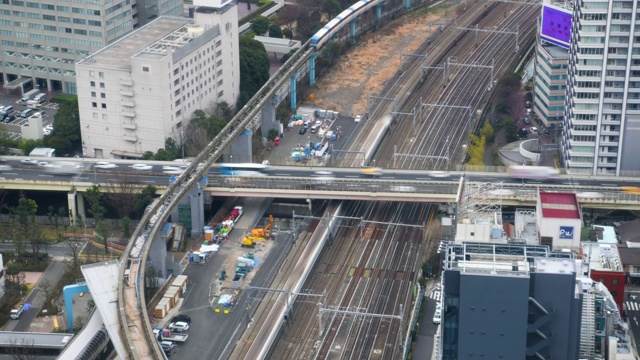 延时:东京城市景观鸟瞰图视频素材