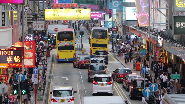 中国香港角步行街孟视频素材