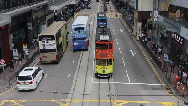 中国香港岛繁忙的街道视频素材