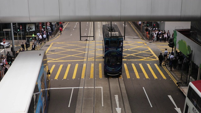 中国香港岛繁忙的街道视频素材