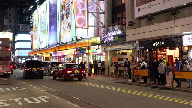 中国香港角步行街孟视频素材