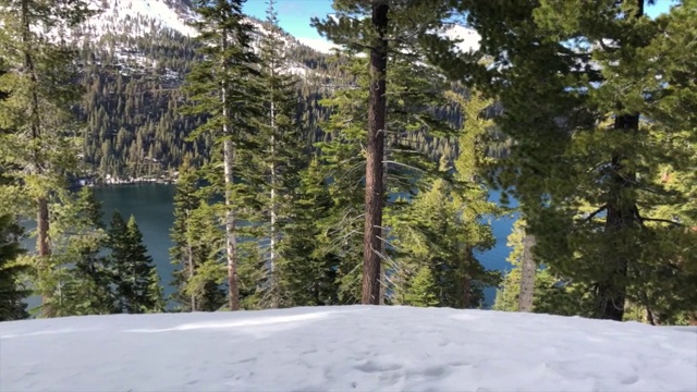 太浩湖有雪视频素材