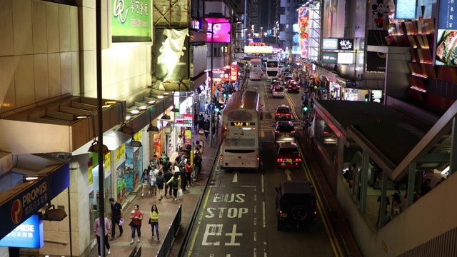 中国香港角步行街孟视频素材