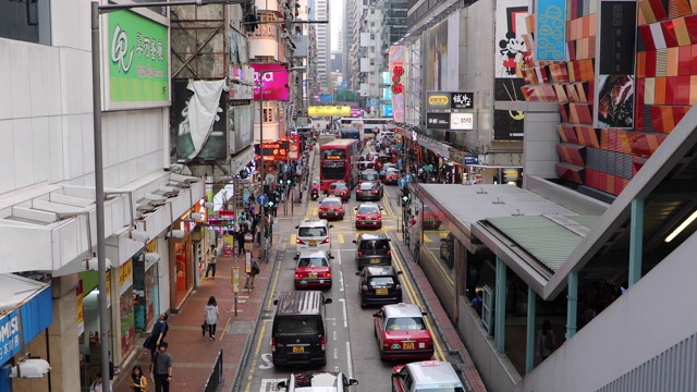 中国香港角步行街孟视频素材