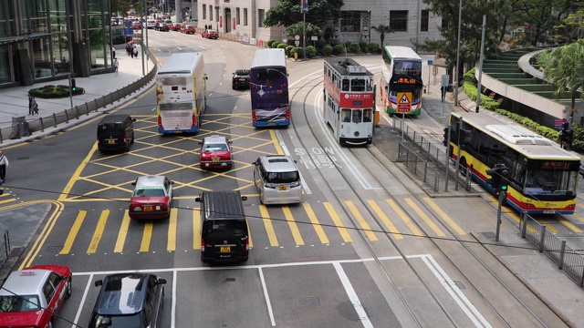 中国香港岛繁忙的街道视频素材