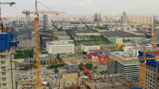 摩天大楼建筑鸟瞰图视频素材