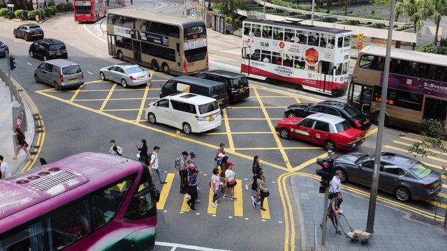 中国香港岛繁忙的街道视频素材