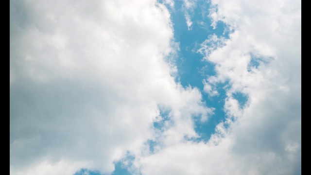 雨云在蓝天中移动的时间流逝视频素材