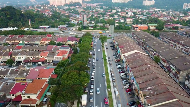 马来西亚吉隆坡住宅区鸟瞰图视频素材