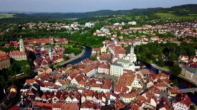 Č盒Krumlov。波西米亚。捷克共和国。视频素材