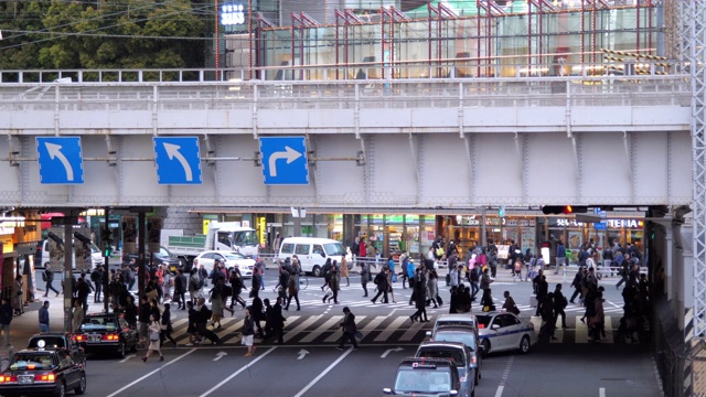 日本东京上野站的交通高峰期视频素材