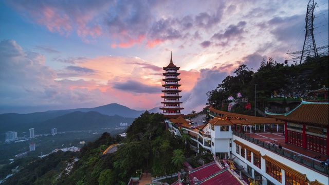 锦瑞寺云顶高地日落视频下载