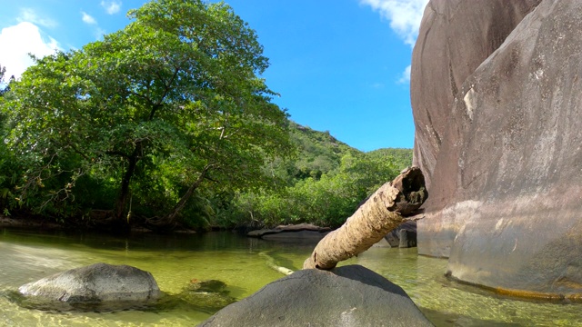 塞舌尔海滩泻湖视频素材