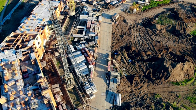 新住宅区的建造过程视频素材