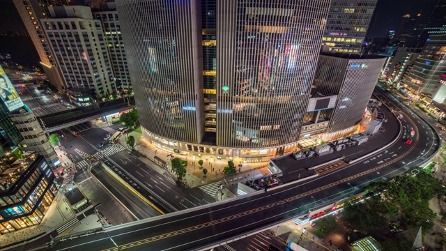 日本东京银座的夜景视频素材