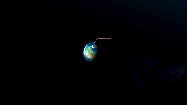 挪威-阿尔塔-急速从太空到地球视频素材画面3
