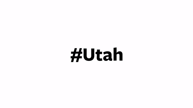 一个人在电脑屏幕上输入“#Utah”视频素材画面3