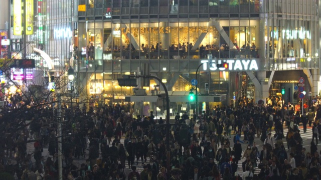 日本东京涩谷区的人行道视频素材