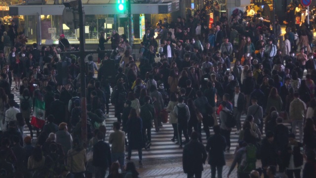 日本东京涩谷区的人行道视频素材